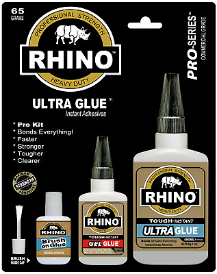 Rhino Glue Pro Kit Heavy Duty 65 Gram Clear $24.95