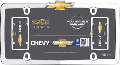 #ad Cruiser Accessories License Plate Frame Chevy Chrome Gold 10437 $20.24