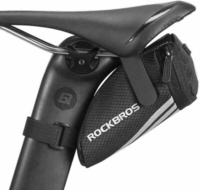#ad ROCKBROS Bike Saddle Bag Bicycle Seat Bag Under Seat Bike Tail Storage Pouch $10.29