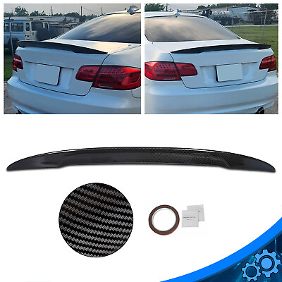 #ad #ad For 07 13 BMW E92 Coupe 328i 335i M3 Carbon Color Rear Wing Trunk Lip Spoiler $41.99