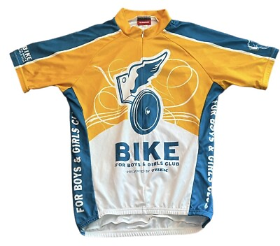 #ad Trek Club Raglan Men’s Full Zip Cycling Racing Short Sleeve Jersey Size Medium $17.99
