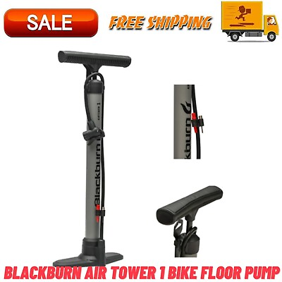 #ad Blackburn Bicycle Floor Pump Air Tower 1 100 Psi Bike Pump Portable Gray $12.48