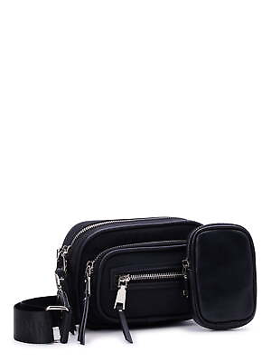 #ad Women#x27;s Mini Convertible Handbag with Front PocketBlack $16.00