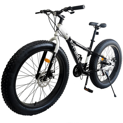 NEW 26 in Fat Tire Bikes Full Suspension Mountain Bike Men 21 Speed MTB Bicycle $147.67