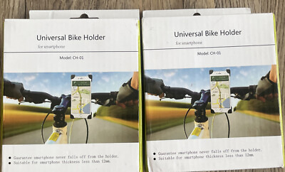 #ad #ad 2X UNIVERSAL BIKE HOLDER CH 01 FOR SMARTPHONE GPS AND OTHER DEVICES Black $17.09