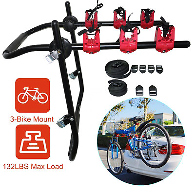 3 Bicycle Rack Trunk Mount Bike Carrier Hatchback Rear Holder for AUTO SUV amp; Car $30.40