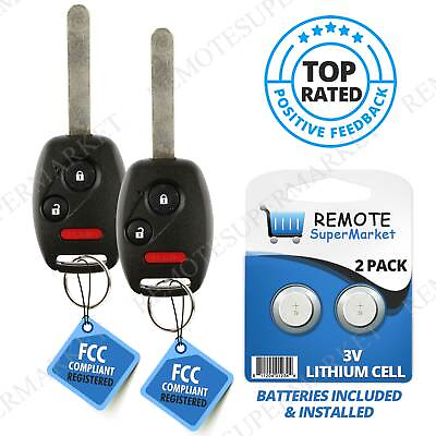 2 Car Key Fob Entry Remote For 2007 2008 2009 2010 2011 2012 2013 Honda CRV CR V $15.99