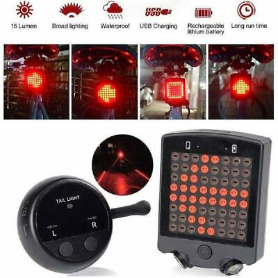 #ad #ad Rechargeable Wireless Bike Bicycle LED Tail Lamp Brake Turn Signal Light Remote $16.90