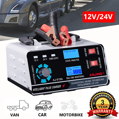 Heavy Duty Smart Car Battery Charger Automatic Pulse Repair Trickle 12 24V $41.80