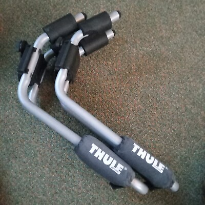 #ad 2 pcs. THULE 835XTR J Style Hull A Port Kayak Rack Made In Sweden $39.00