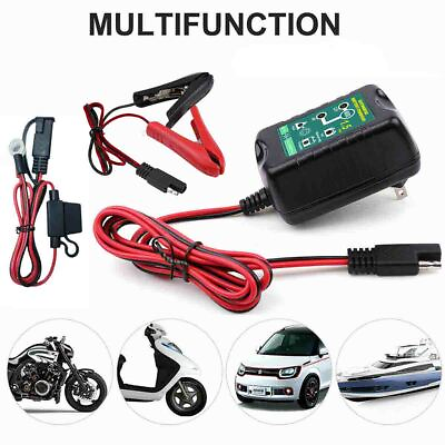 #ad Automatic Battery Charger Maintainer Motorcycle Trickle Float For 6V 12V Battery $19.88