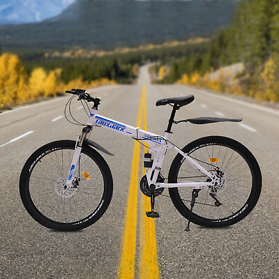 #ad 26quot; Folding Mountain Bike 21 Speed Men Bikes MTB Bicycle School Dual Disc Brake $199.50