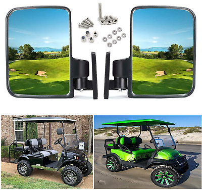 #ad Golf Cart Mirrors Side Rear View Fits Club Electric Car Ezgo Yamaha Accessories $24.66