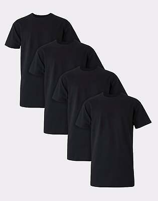 #ad Hanes T Shirt 4 Pack Men#x27;s Ultimate Big Tall Man Cool Comfort FreshIQ Crewneck $26.00