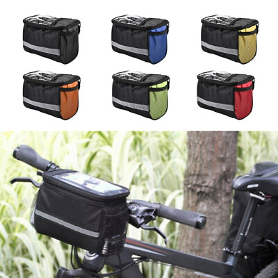 #ad Bike Bicycle Handlebar Pouch Waterproof Cell Phone Bag Bike Front Handlebar Bag $5.99