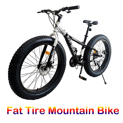 Fat Tire Mountain Bike Men Bicycle 26 in Carbon Steel Frame Outdoor Road Bike US $356.99