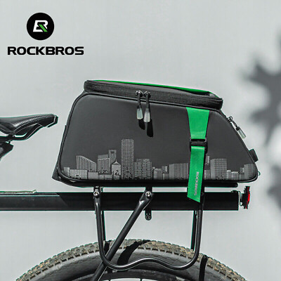 #ad #ad New ROCKBROS Bicycle Carrier Bike Trunk Bag MTB Rack Rear Seat Bag City Logo $36.99
