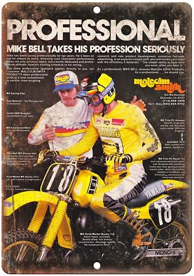 #ad Malcolm Smith Mike Bell Yamaha Dirt Bike Ad Reproduction Metal Sign A387 $21.95