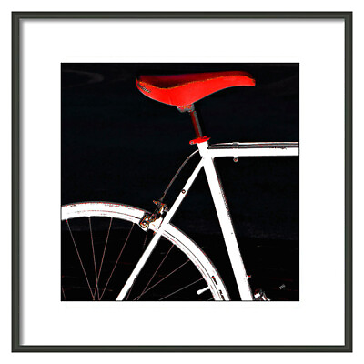 #ad Bike In Black White And Red No 1 21quot;x21quot; Framed Fine Art Print $207.00