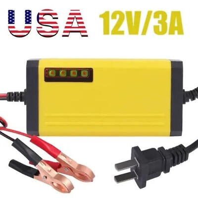 #ad #ad 12V Car Battery Charger Maintainer Auto Trickle RV for Truck Motorcycle Portable $6.75