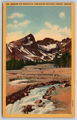 #ad #ad Postcard Broken Top Mountain Deschutes National Forest Oregon Unposted $5.50