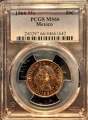 #ad #ad SPECIAL PRICED 1964 Mo PCGS MS66 MEXICO 50c COIN KM#451 by the CASE DISCOUNTS $13.50