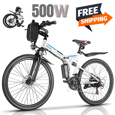 VIVI Folding Electric Bike 500W 48V Mountain Bicycle Up to 50 Miles for Adults $539.99