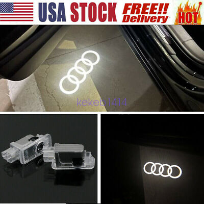 #ad 2Pcs HD LED Door Puddle Welcome Courtesy Lights For Audi A3 A4 A5 A6 A7 RS SQ5 $17.95