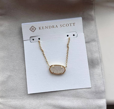 #ad #ad Kendra Scott Elisa Necklace Gold in Iridescent Drusy $24.00