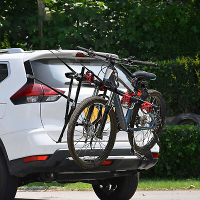 #ad 3 Bicycle Rack Trunk Mount Bike Rack for Car Hatchback SUV Bike Carrier Black US $50.35