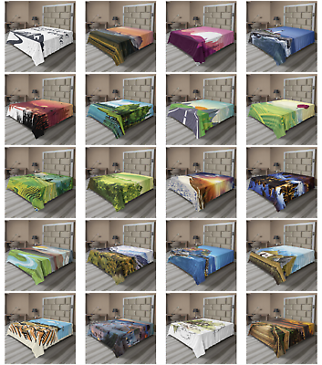 #ad Ambesonne Landscape Scenery Flat Sheet Top Sheet Decorative Bedding 6 Sizes $29.99