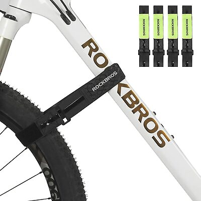 #ad ROCKBROS Bike Rack Straps Adjustable Bicycle Wheel Stabilizer Non Slip Gel Grip $5.99