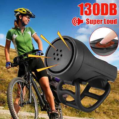 #ad 120dB Super Loud Bike Bicycle Electronic Horn Bell Bicycle Handlebar Bell Ring $8.12