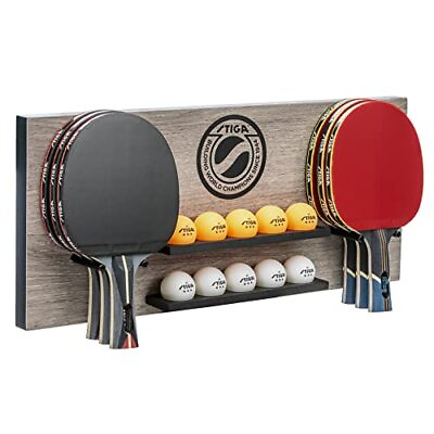 STIGA Ping Pong Storage Wall Rack Brown $31.26