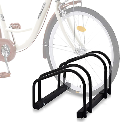#ad WALMANN 2 Bikes Floor Bike Stand Bike Parking Rack Garage Bike Storage Stand $49.04