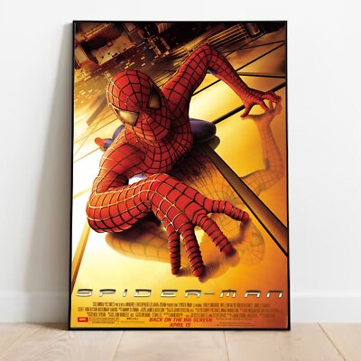 #ad FAN MADE Spider Man 2002 Re print 2024 Poster Tobey Maguire PERFECT NO FRAMED $22.99