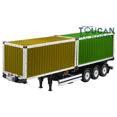 #ad 1 14 TOUCANRC 2*20ft Container Chassis RC 1 14 Semi DIY Truck Tractor TAMMIYA $469.00