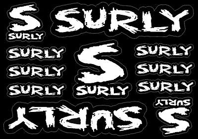 #ad #ad Surly Bike Bicycle Frame Decals Factory Stickers Graphic Adhesive Vinyl 11pcs $18.99
