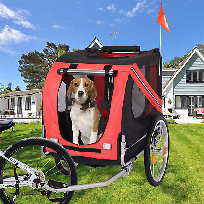 #ad Dog Bicycle Trailer Bike Carrier Cat Stroller Jogging Wagon Small Medium Dog $128.99