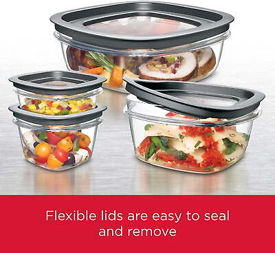 #ad Rubbermaid Premier Tritan Variety Set of Food Storage Containers Clear Meal $32.30
