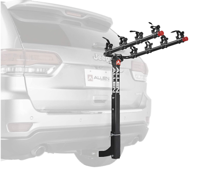 #ad Sports Deluxe 4 Bike Hitch Mount Rack 2 Inch Receiver Black NEW ITEMS $91.41