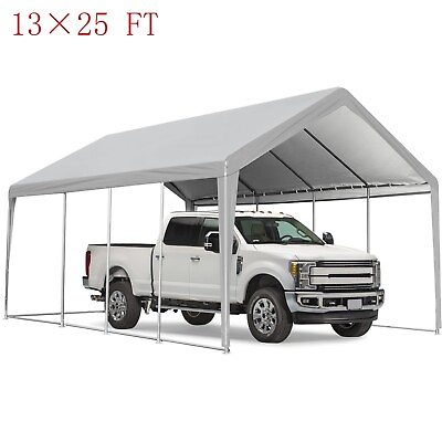 #ad Car Canopy Garage Boat Party Tent 13x25FT W Removable Sidewalls amp; Zipper Doors $474.99