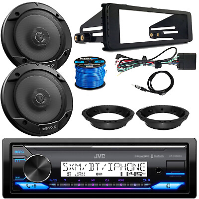 #ad JVC Bluetooth Stereo Receiver 2x 6.5quot; Speakers w Adapters Harley Accessories $226.99