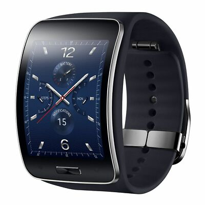 #ad #ad Samsung Galaxy Gear S SM R750 Curved Super AMOLED Smart Watch Black $99.95