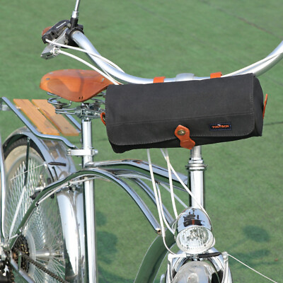 #ad Bike Front Handlebar Bag Bicycle Tube Under Seat Pouch Waterproof Canvas TOURBON $25.19