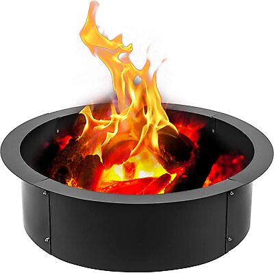 VEVOR 45 Inch Round Steel Fire Pit Ring Liner DIY Wood Burning Insert Firepit $128.99