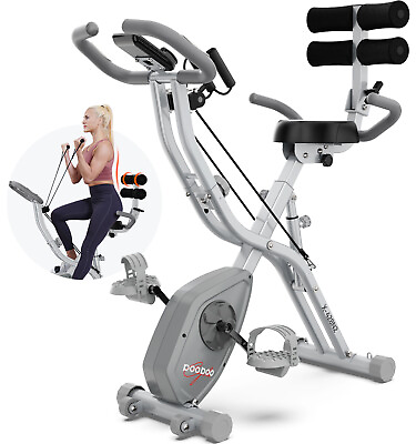 #ad #ad Indoor Gray Exercise Bike Stationary Cycling Bicycle Cardio Fitness Workout Bike $143.99