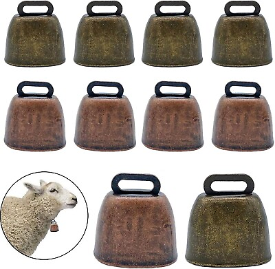 KuuGuu 10 Pack Small Brass BellCow Horse Sheep Grazing Copper BellsCattle F... $14.49