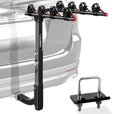 #ad 4 Bike Rack Bicycle Carrier Racks Hitch Mount Double Foldable Rack for Cars ... $117.13