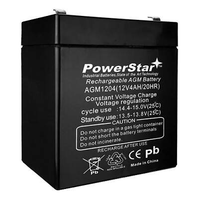 #ad PowerStar 12V 4Ah Battery Replaces UPS Razor Pocket Bike X1 X2 $29.98